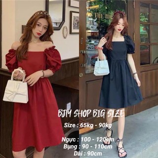 ĐẦM ĐI TIỆC BIG SIZE BẸT VAI - ĐẦM BIG SIZE 60-90KG
