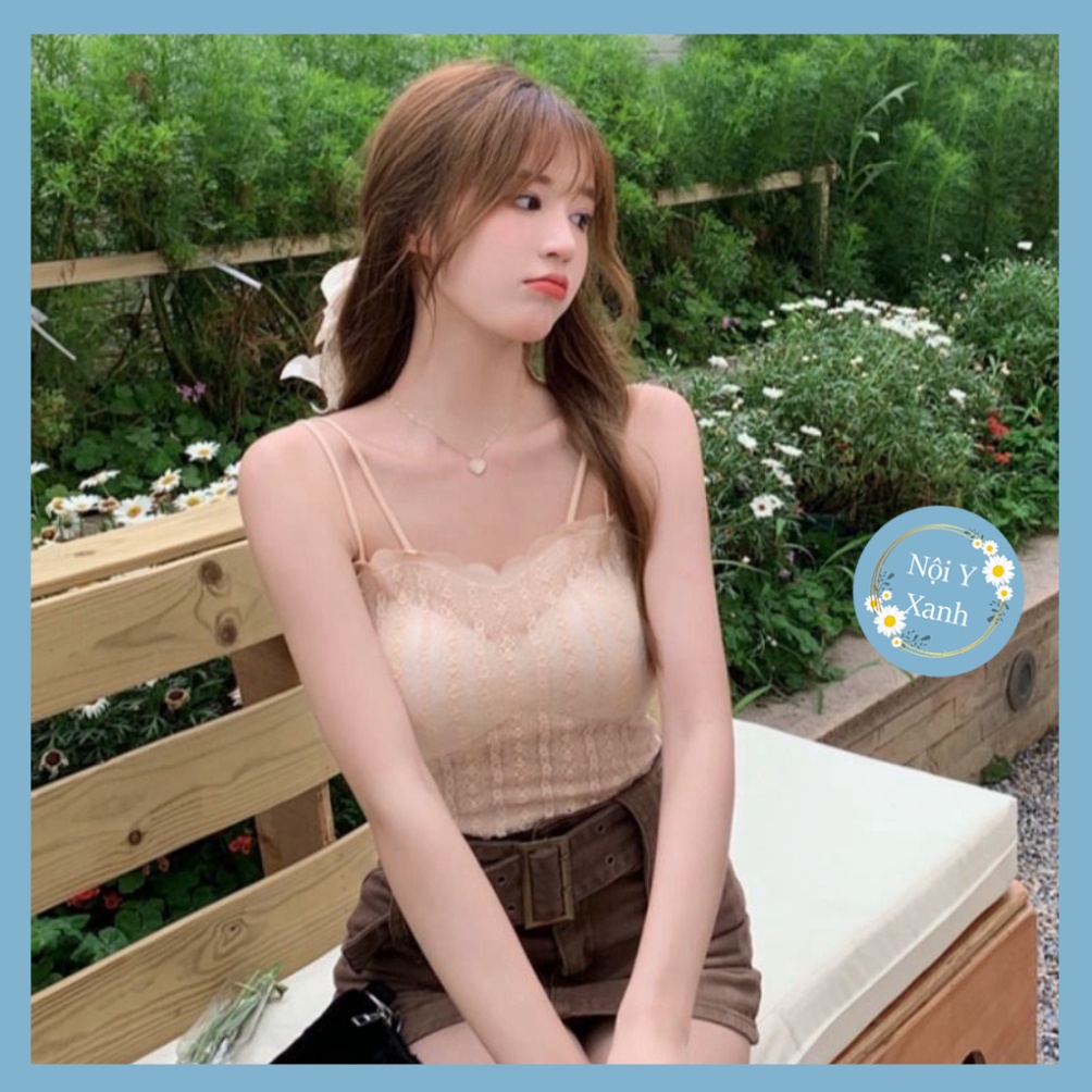 Áo Lót Lụa Hai Dây Quấn Ngực Thời Trang Quyến Rũ Cho Nữ nội y xanh, chất đẹp, deal tốt