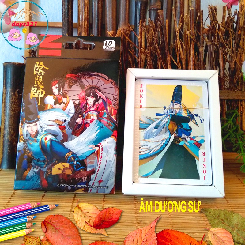 ÂM DƯƠNG SƯ Bộ thẻ bài in hình 54 lá khác nhau