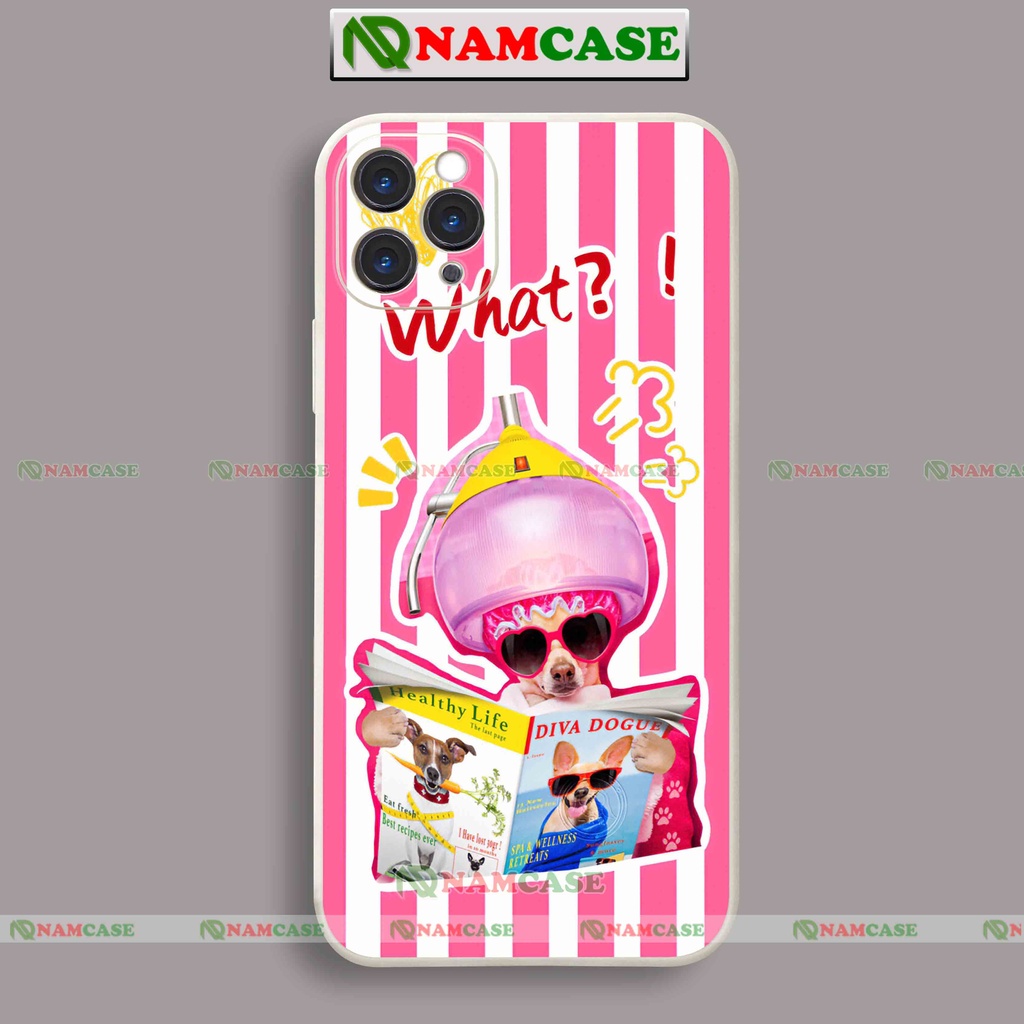 Ốp lưng điện thoại iPhone cạnh vuông cặp đôi hoạt hình chó cute dễ thương ip 6/6s/7/8/X/XS/XR/11/12/13/14 Pro Plus Max