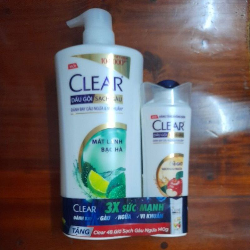 DẦU GỘI CLEAR BẠC HÀ 900ml tặng kèm DẦU GỘI 140ML