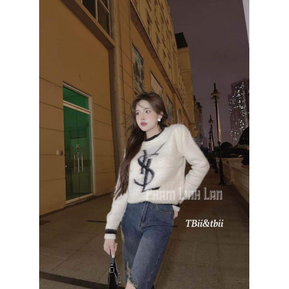 Áo len lông viền chữ hàng QCL1