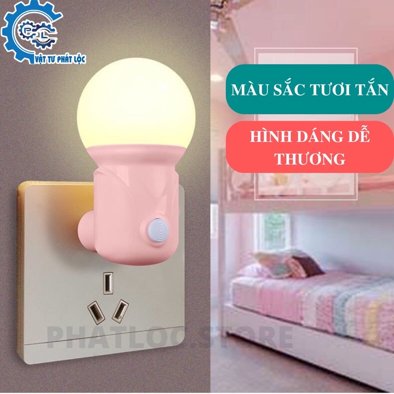 Đèn ngủ bóng LED Tròn có công tắc nhiều màu cho phòng ngủ/phòng khác