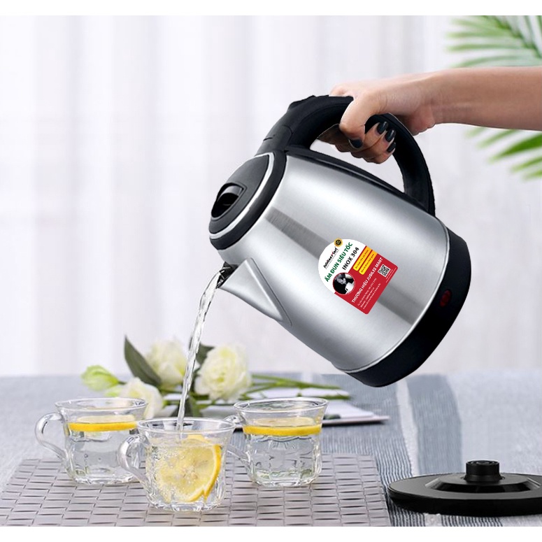 [HÀNG VIỆT NAM] ẤM SIÊU TỐC INOX 1.8L CAO CẤP ĐUN NƯỚC CHÍN ĐẠT CHUẨN AST677 - BẢO HÀNH 12 THÁNG