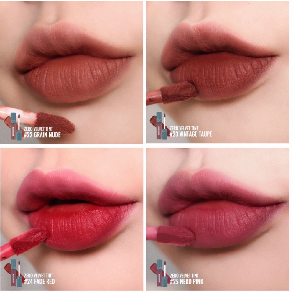 Son kem lì Romand Zero Velvet Tint Full màu Hàn Quốc 05 06 21 28 30