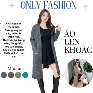 Áo cardigan len, Áo khoác len dáng dài, chất liệu len dày mềm mại, dáng dài trẻ trung mẫu mới nhất 2022