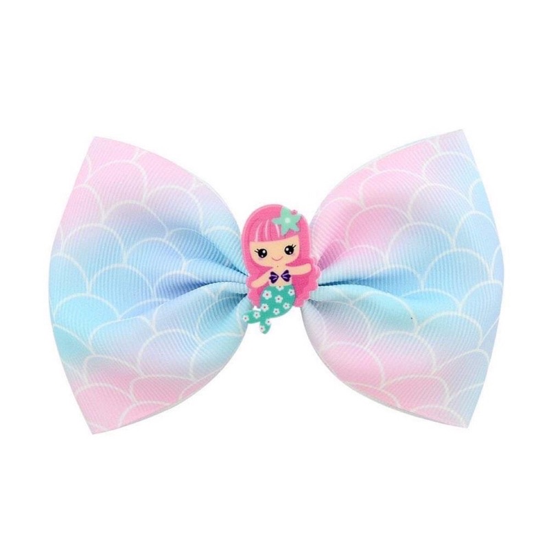 Kẹp nơ pony tiên cá cho bé gái