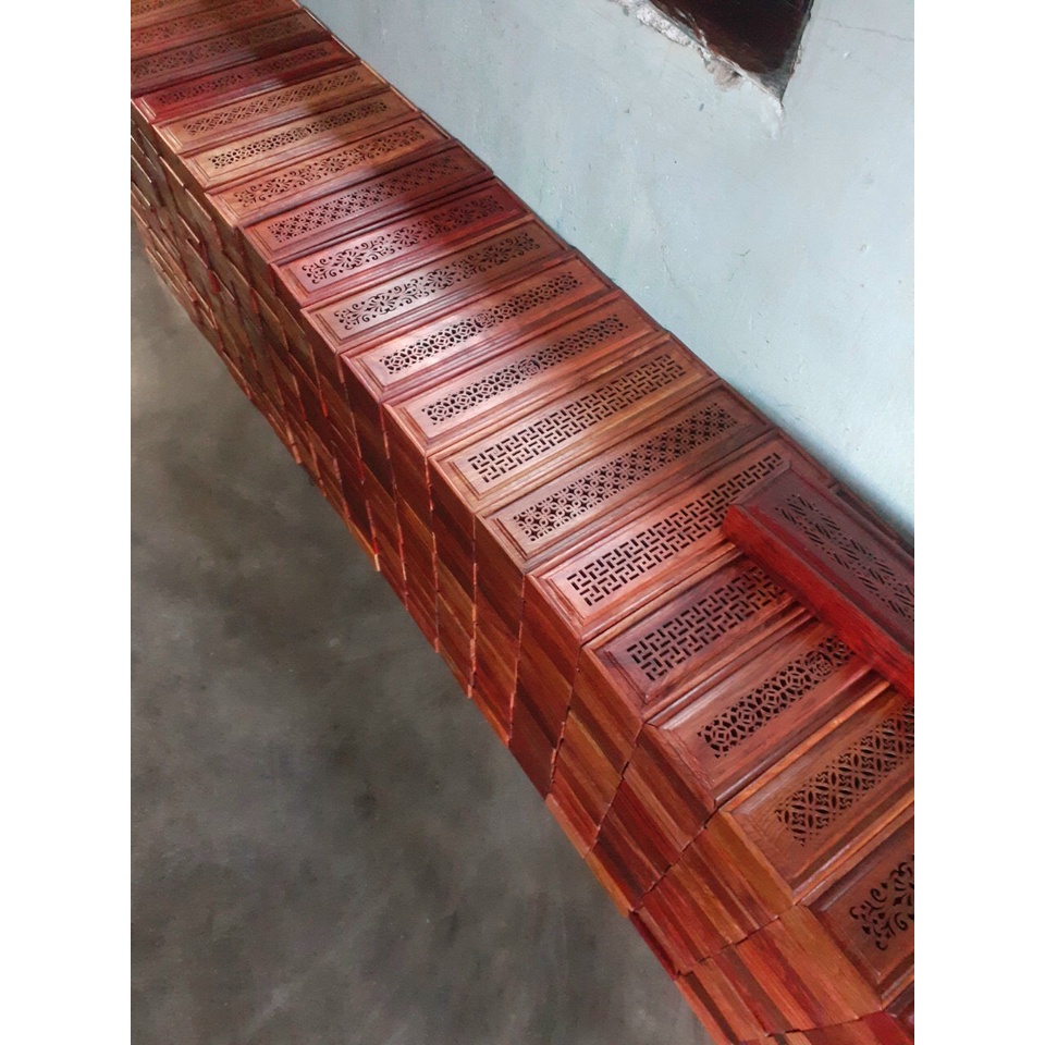 Đế Cắm Nhang Không Tăm Bằng Gỗ Hương Hoa Văn