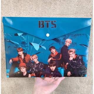 Túi Đựng Tài Liệu pilu bằng nhựa khổ A4 in hình nhóm nhạc BTS