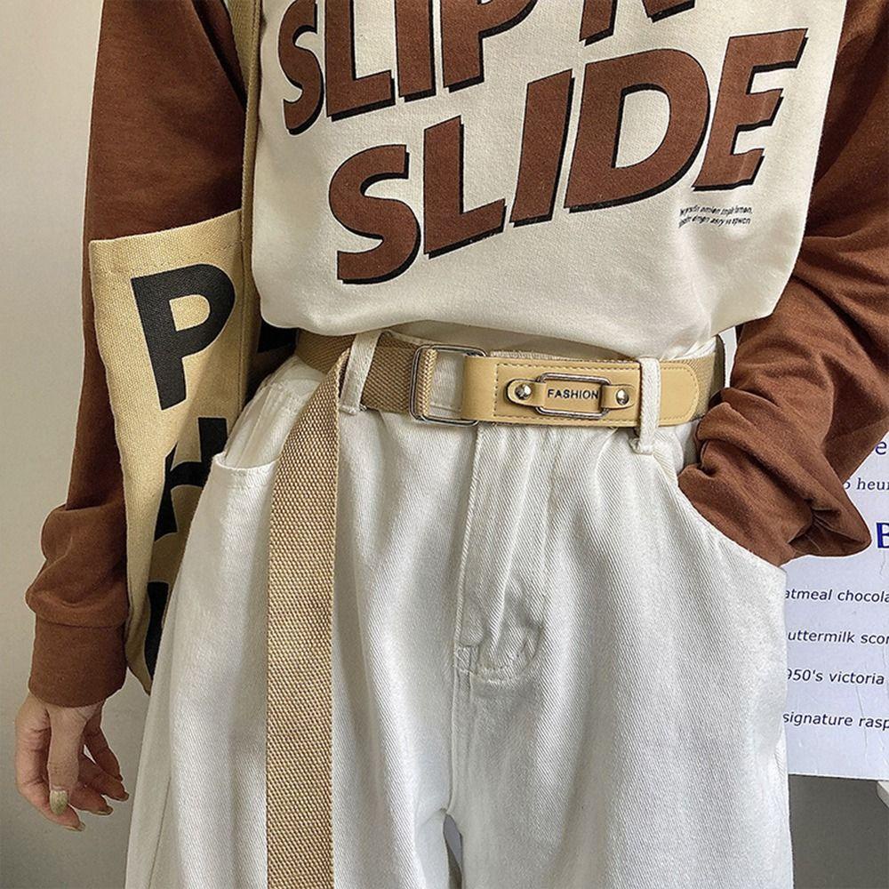 Thắt Lưng Dệt Với Khóa Cài Sắt Có Thể Điều Chỉnh Phong Cách Retro Cho Nam Nữ 2life