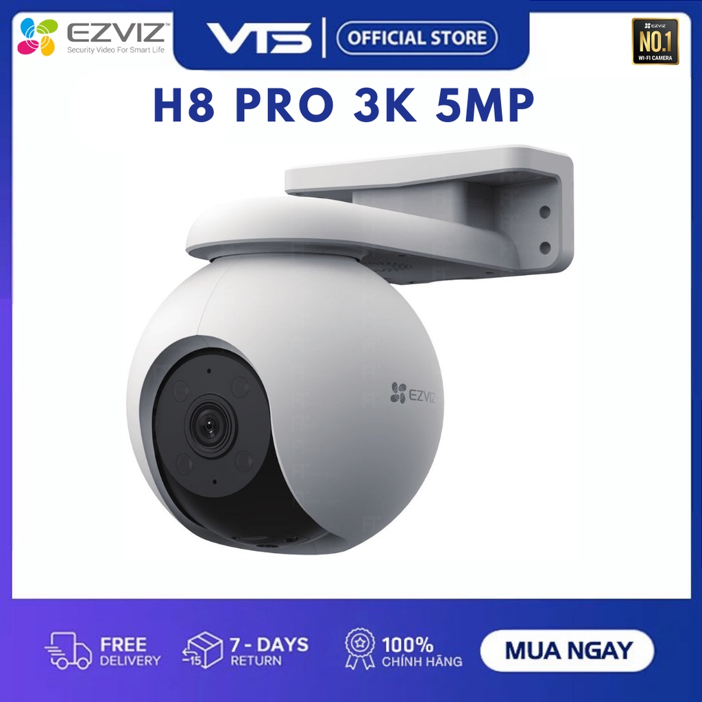 [FREESHIP] Camera Wifi EZVIZ H8 Pro 3K 5MP - Xoay 360 Độ Ngoài Trời, Đàm thoại 2 Chiều - H8 3K 5MP Thiết Lập Nhanh - VTS | BigBuy360 - bigbuy360.vn