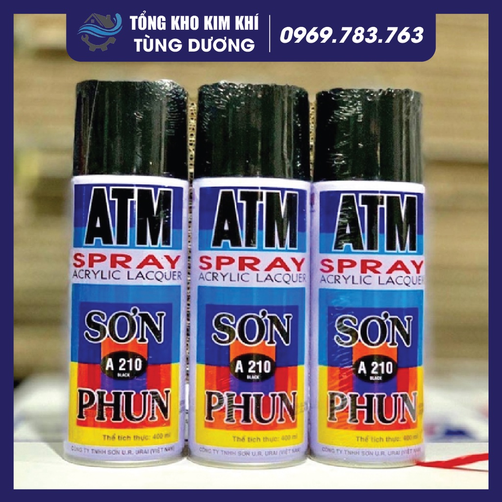 CÓ SHIP HỎA TỐC Sơn xịt ATM, TV sơn phun ATM, TV sơn ATM, TV sơn cầm tay các màu