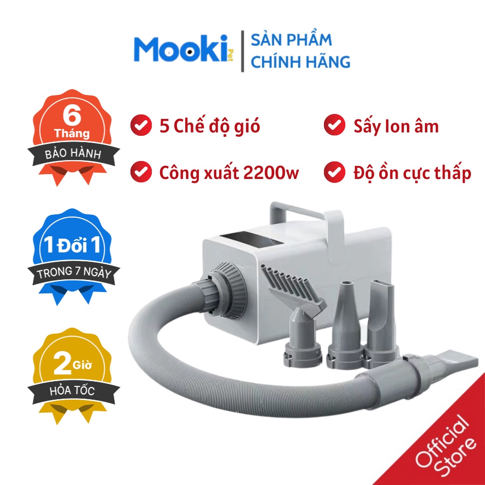 Máy Sấy lông Chó Mèo mặt cảm ứng - Công Suất Lớn 2200W [ MOOKIPET ]