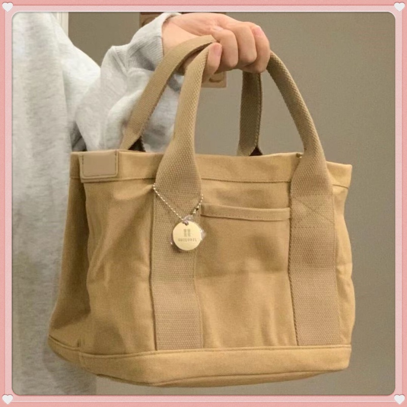 M97-Túi Đựng Hộp Cơm Trưa Bằng Vải Bố Thiết Kế Mới Đơn Giản Thời Trang Dành Cho Nữ túi phụ nữ túi xách tay Túi đeo vai  thời trang hàn quốc túi tote vải cái víP