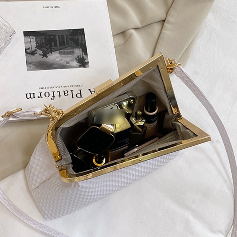 IELGY Túi Đeo Vai Phối Dây Xích Phong Cách retro Thời Trang Dành Cho Nữ