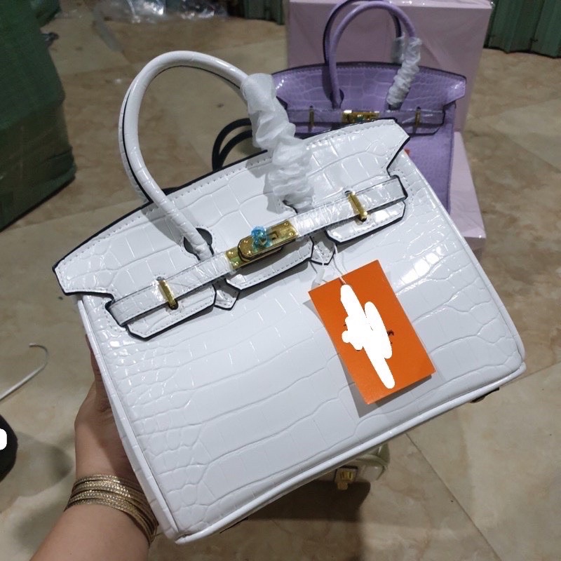 Túi Hm Bikin 2 Quai Nữ Công Sở Sang Chảnh , Túi Hm kelly nữ 1 Quai size 20cm và 25cm - Tặng Kèm Khăn Lụa