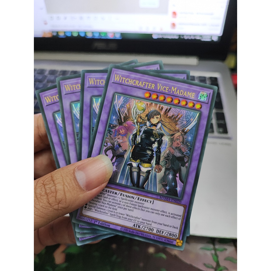 1 lá thẻ bài Witchcrafter Vice-Madame - MAMA-EN020 - Ultra Rare 1st Edition