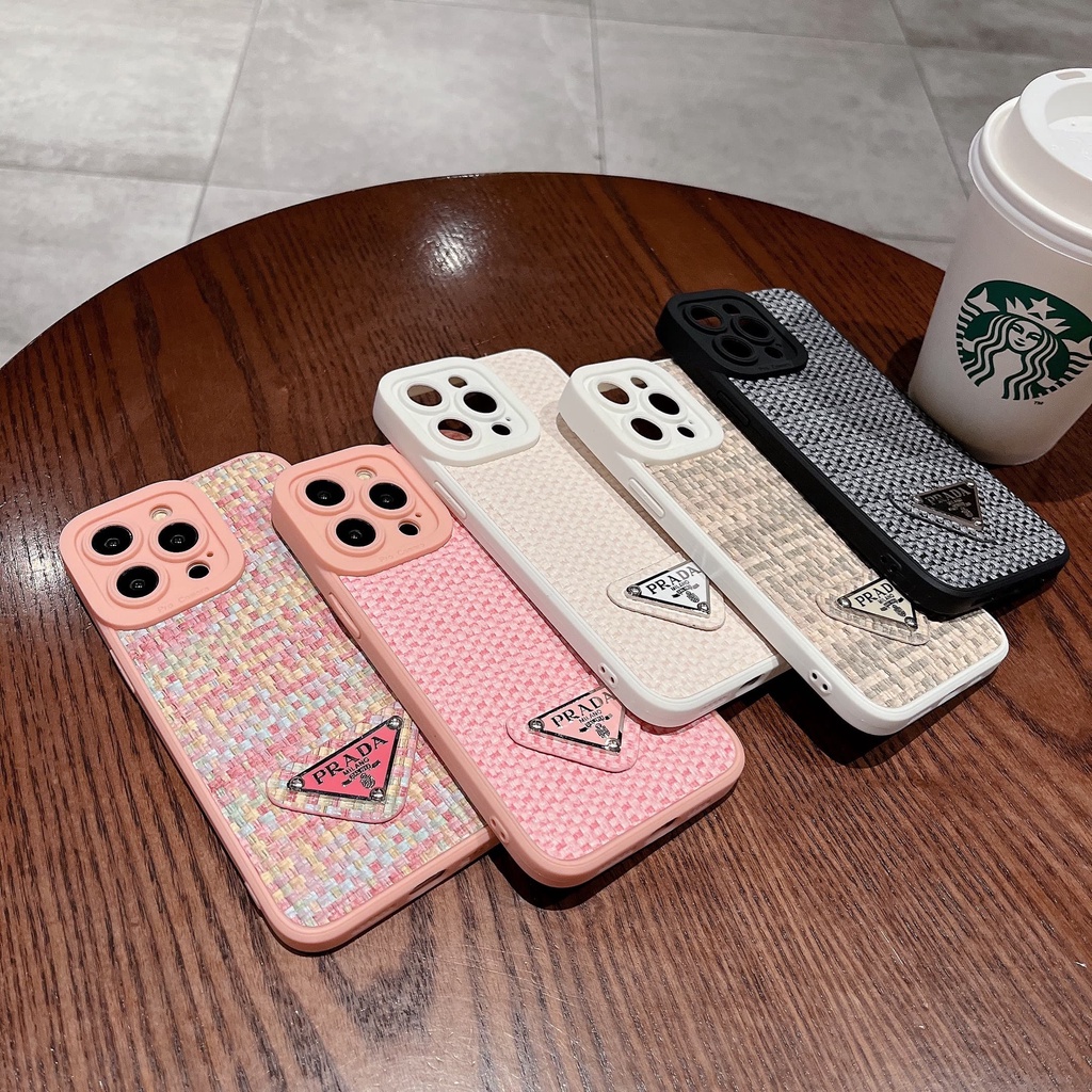 Ốp Điện Thoại Da In Logo Prada Sang Trọng Cho iphone 11 Pro Max i11 X Xs Max XR 7 plus 8 plus