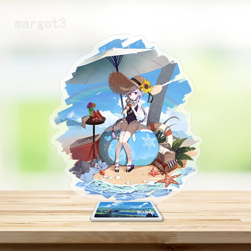Mô Hình Anime Genshin Va Chạm Hai Mặt Bằng Acrylic Đứng Để Bàn Trang Trí