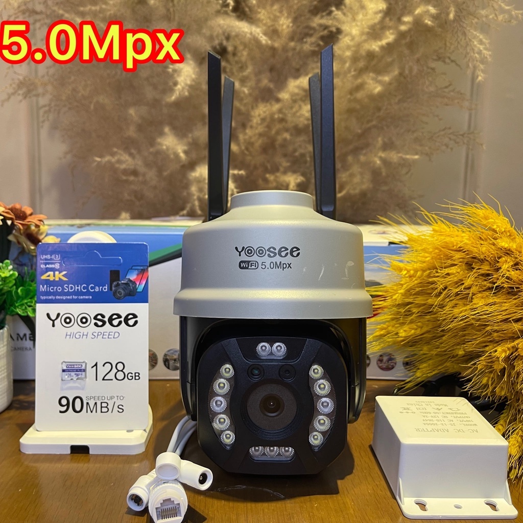 Camera Yoosee PTZ 5.0Mps 4 Râu 15 Led camera ngoài trời 360 độ PTZ Full HD thumbnail