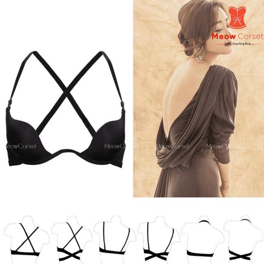 Áo lót nâng ngực Mutilway mặc được 7 kiểu hở ngực hở lưng sexy [MEOW Corset]