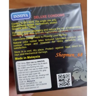 Bao Cao Su Innova - Gai Lớn - Kéo Dài Thời Gian , hộp 12 cái