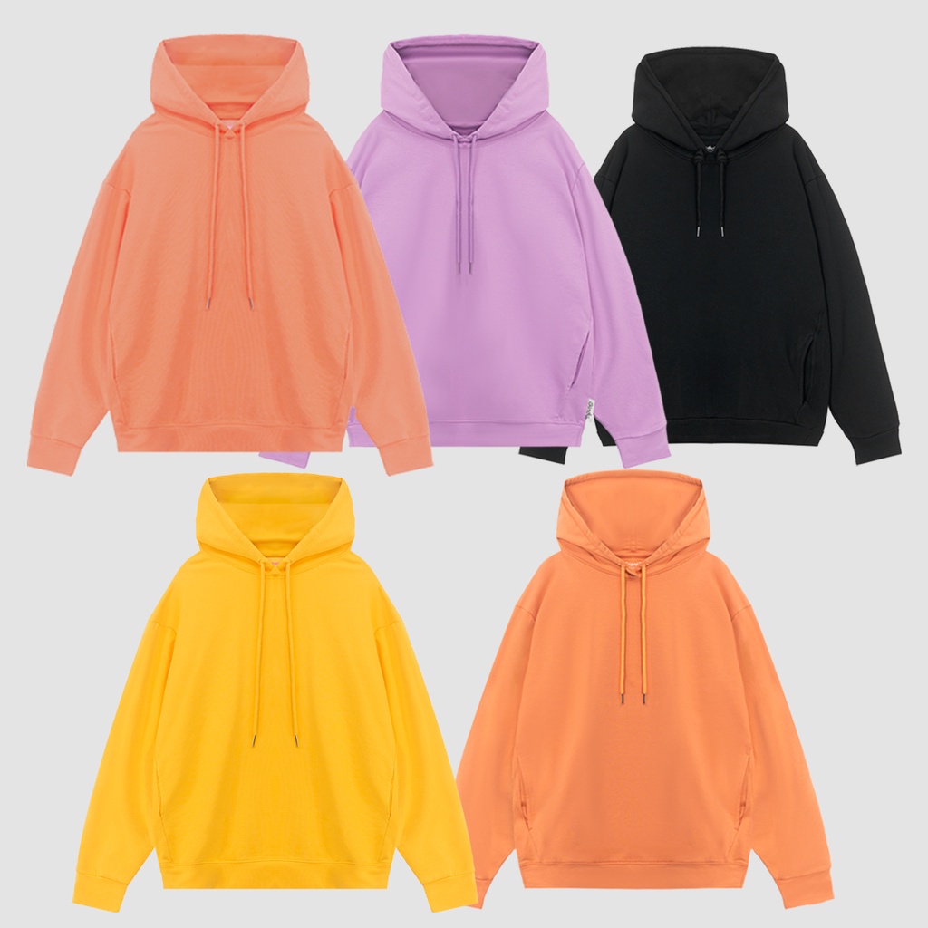 Áo Khoác Hoodie Nỉ Có Mũ Form Rộng GINDY Nhiều Màu Unisex Nam Nữ Ulzzang Thời Trang Thu Đông A035