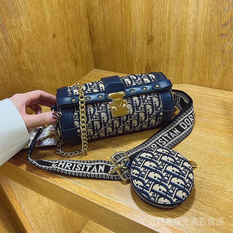 Túi Xách Đeo Vai / Kẹp Nách Hình Trụ Cao Cấp Phong Cách Mới 2022