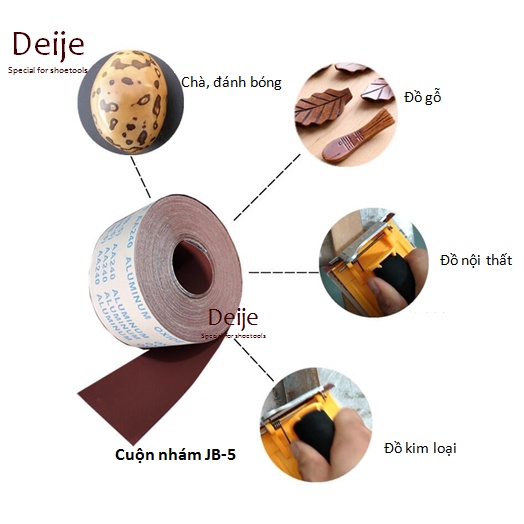 JB-5 TJ113 Giấy nhám, nhám cuộn, nhám chà JB-5 AA40, JB-5 AA100, JB-5 AA150