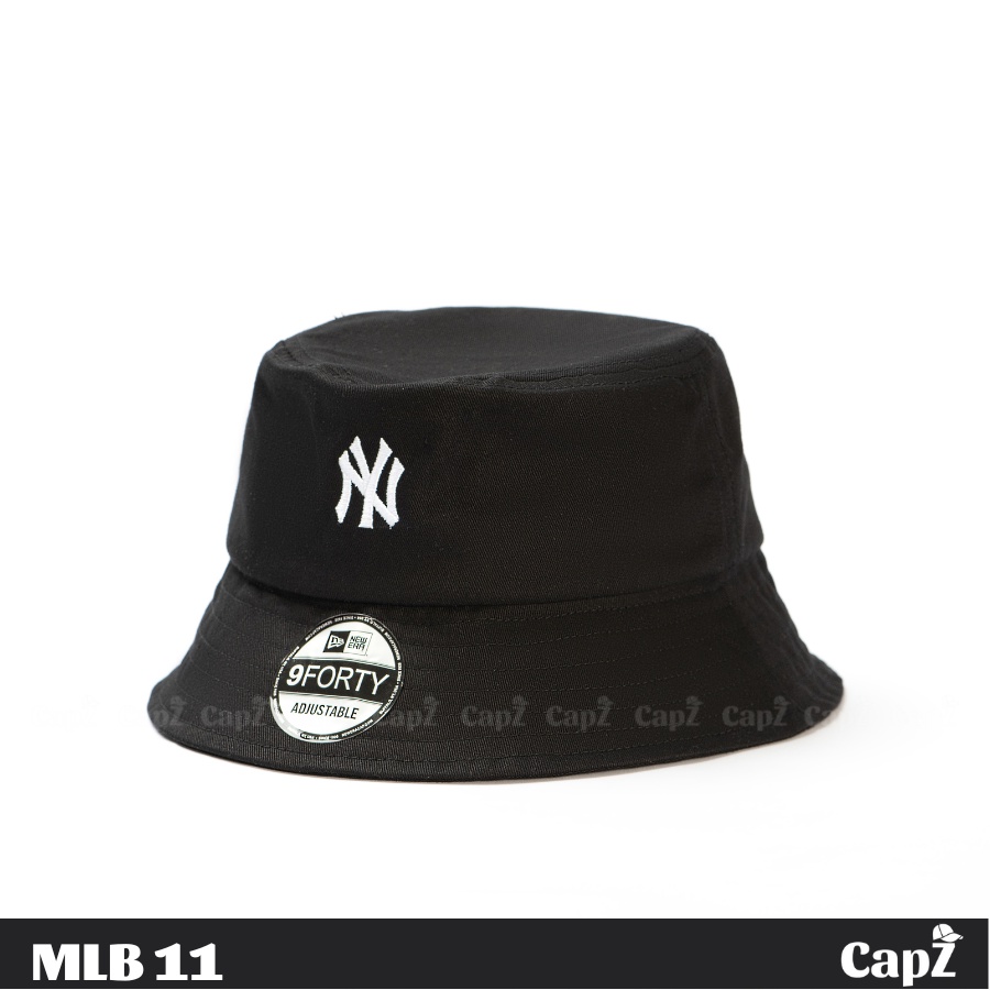 Mũ bucket MLB thêu chữ nổi NY, Nón MLB cao cấp hàng xuất khẩu