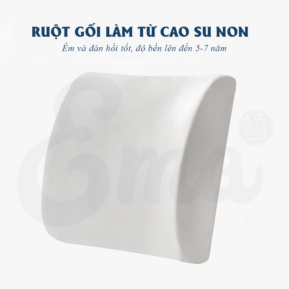 Gối tựa lưng văn phòng EMA cao su non - Giúp nâng đỡ lưng, giảm đau lưng khi ngồi lâu