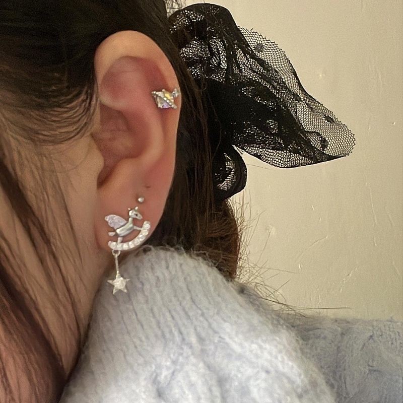 𝐯𝐞𝐥𝐯𝐞𝐭𝐩𝐢𝐧𝐤.𝐚𝐜𝐜🇰🇷 | Khuyên tai chốt bi vặn gắn đá hồng nhiều loại