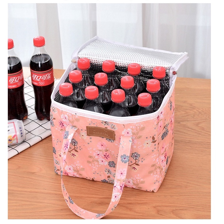 Túi Giữ Nhiệt Đựng Hộp Cơm Trưa Hình Vuông Tiện Dụng