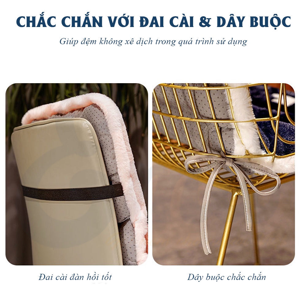 Đệm ngồi hình thú 4 lớp , mặt lông mềm mịn, siêu ấm đáy chống trượt được chọn màu