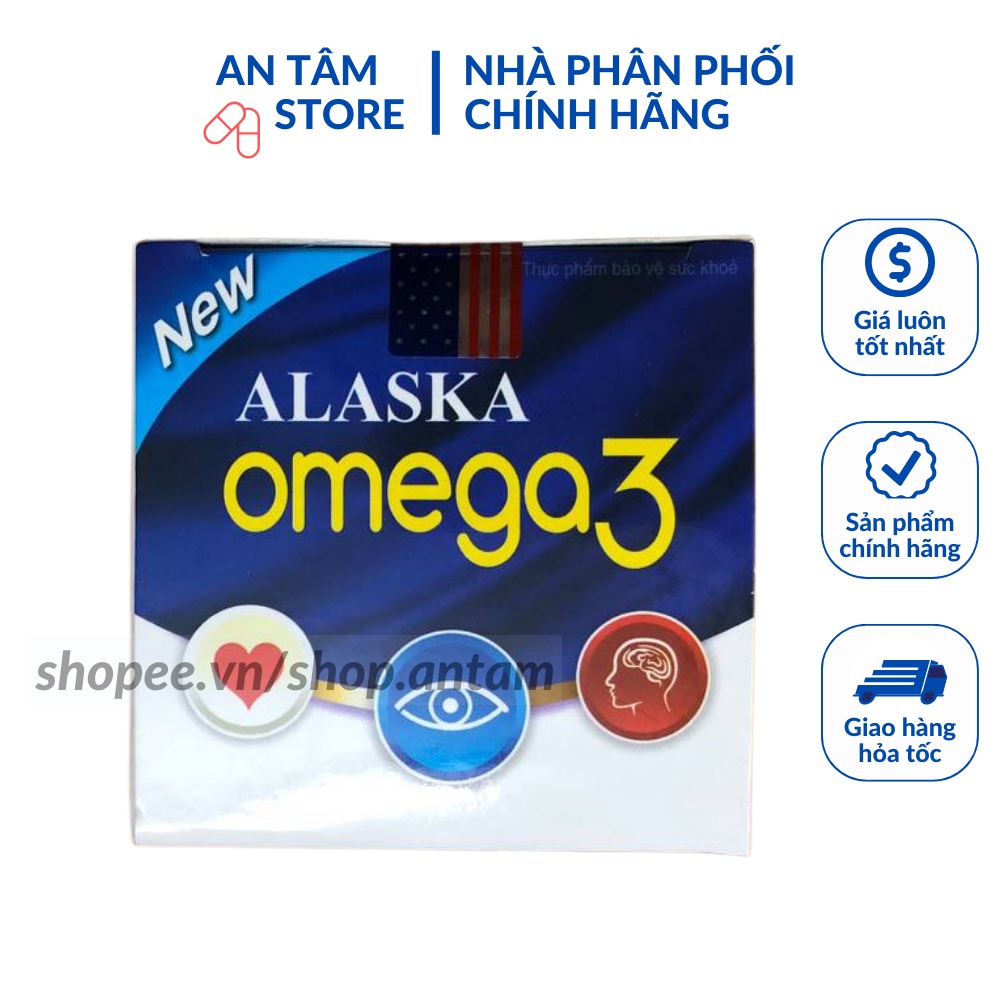 Viên uống Alaska Omega 3  Giúp bổ sung acid béo không no cần thiết cho cơ thể.