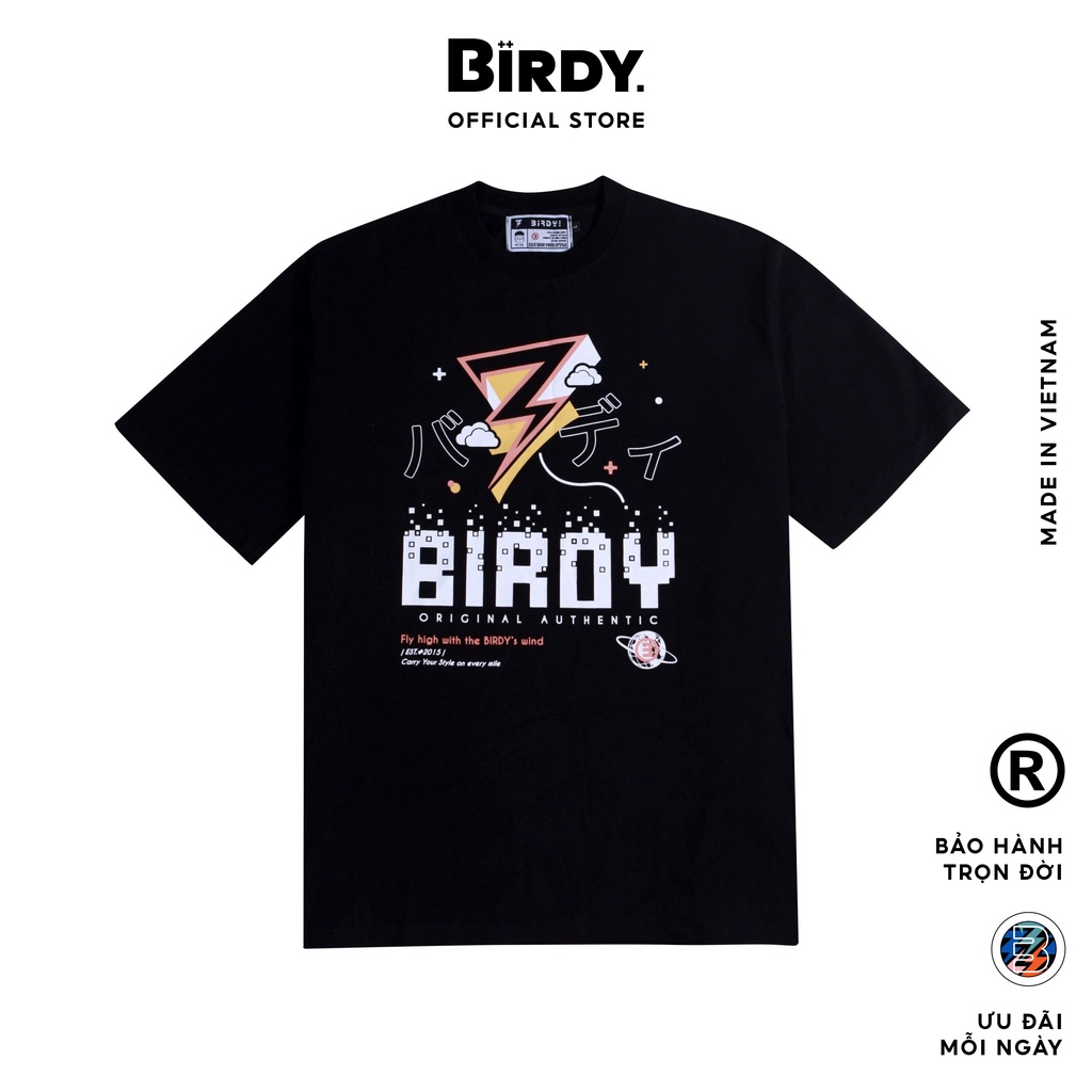 Áo Thun Unisex Birdy Graphic Thunder Basic Tee Phông Trơn Nam Nữ Tay Lỡ Oversize Form Rộng /chính Hãng