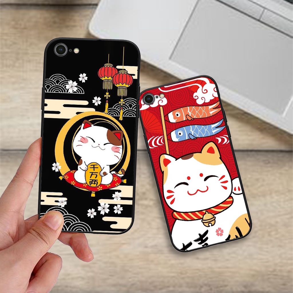 Ốp lưng Iphone 6/6S/6 Plus/6S Plus/7/8/7Plus/8Plus in hình Mèo Thần Tài may mắn mẫu mới Tết này