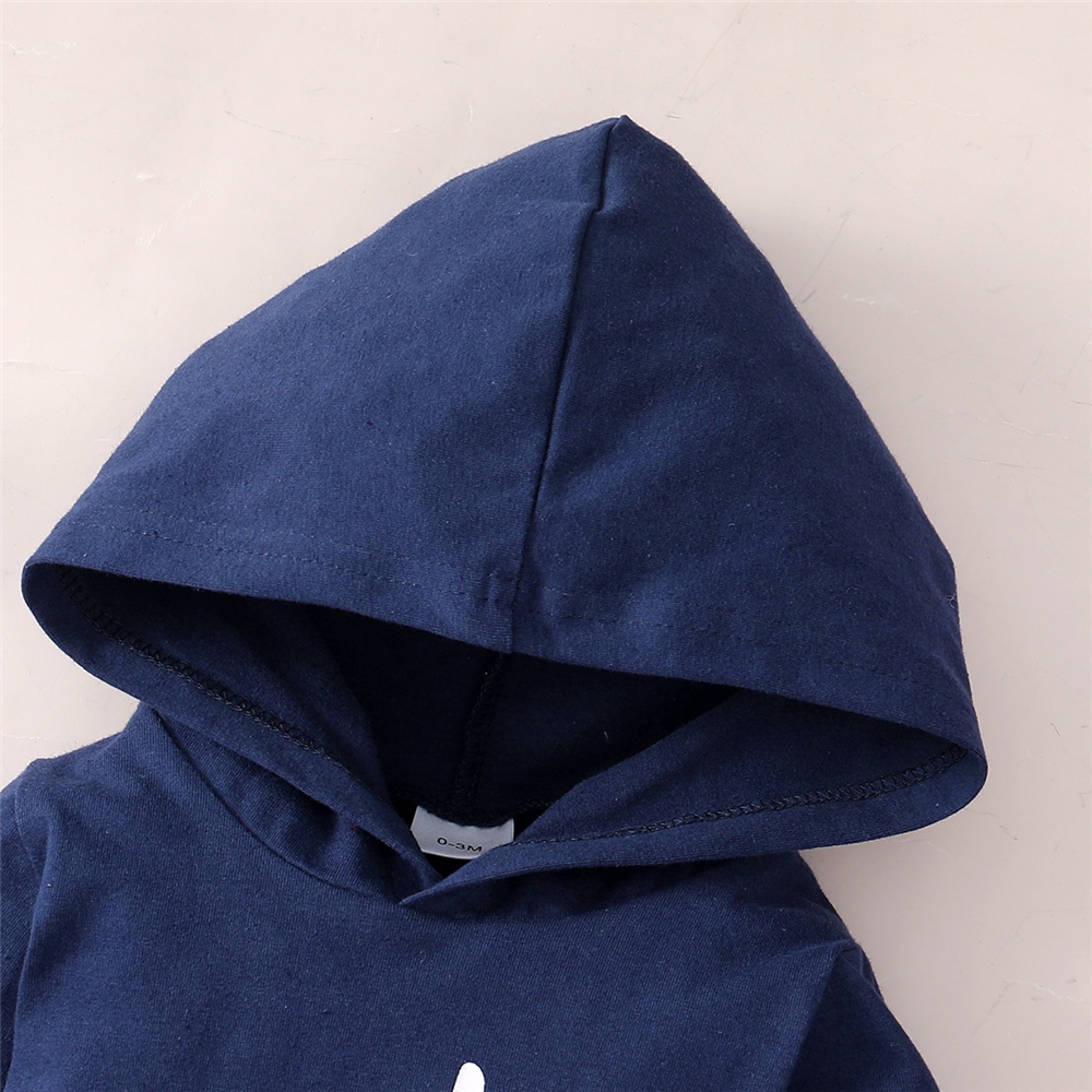 Set trang phục 2 món MIKRDOO áo liền quần hoodie tay dài in họa tiết và quần dài thời trang mùa thu cho bé trai