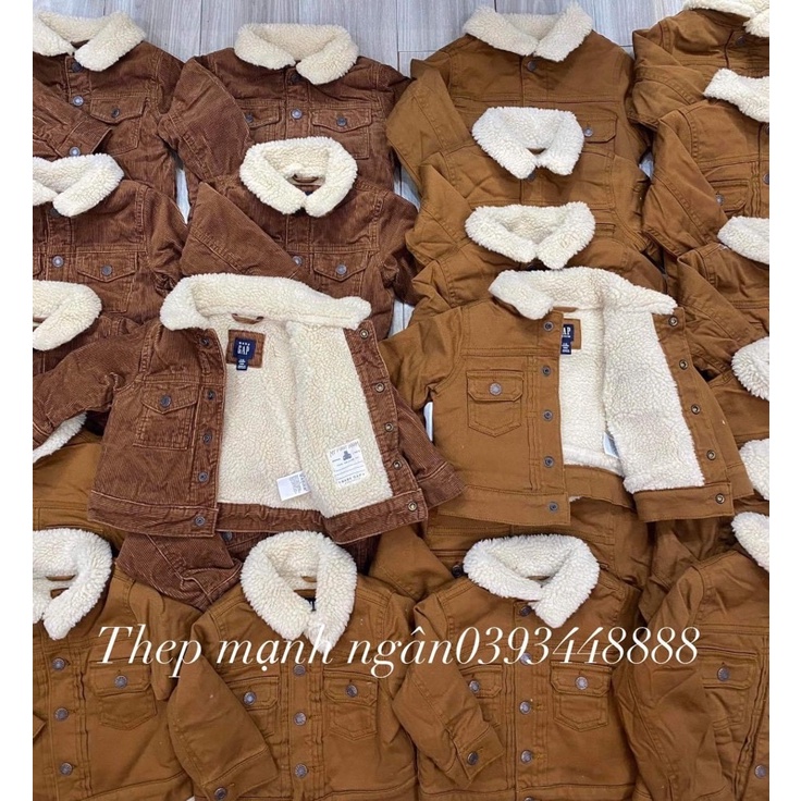 áo khoác lót lông cừu cho bé trai bé gái hàng auth tuồn
