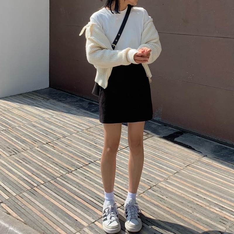 FromSooyoung - Basic Skirt - Chân váy chữ A ngắn fromSooyoung