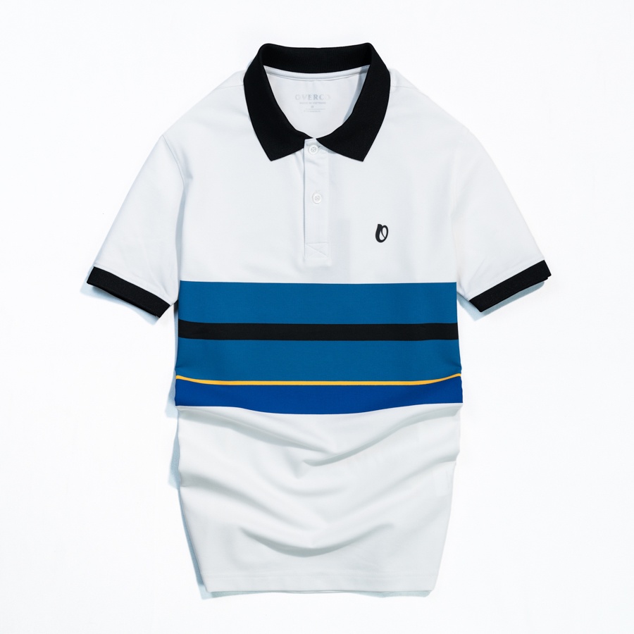 Áo Polo Nam SKYPES Trắng OVERCO Cao Cấp Chất Vải Cotton USA Mềm Mịn Thoáng Mát