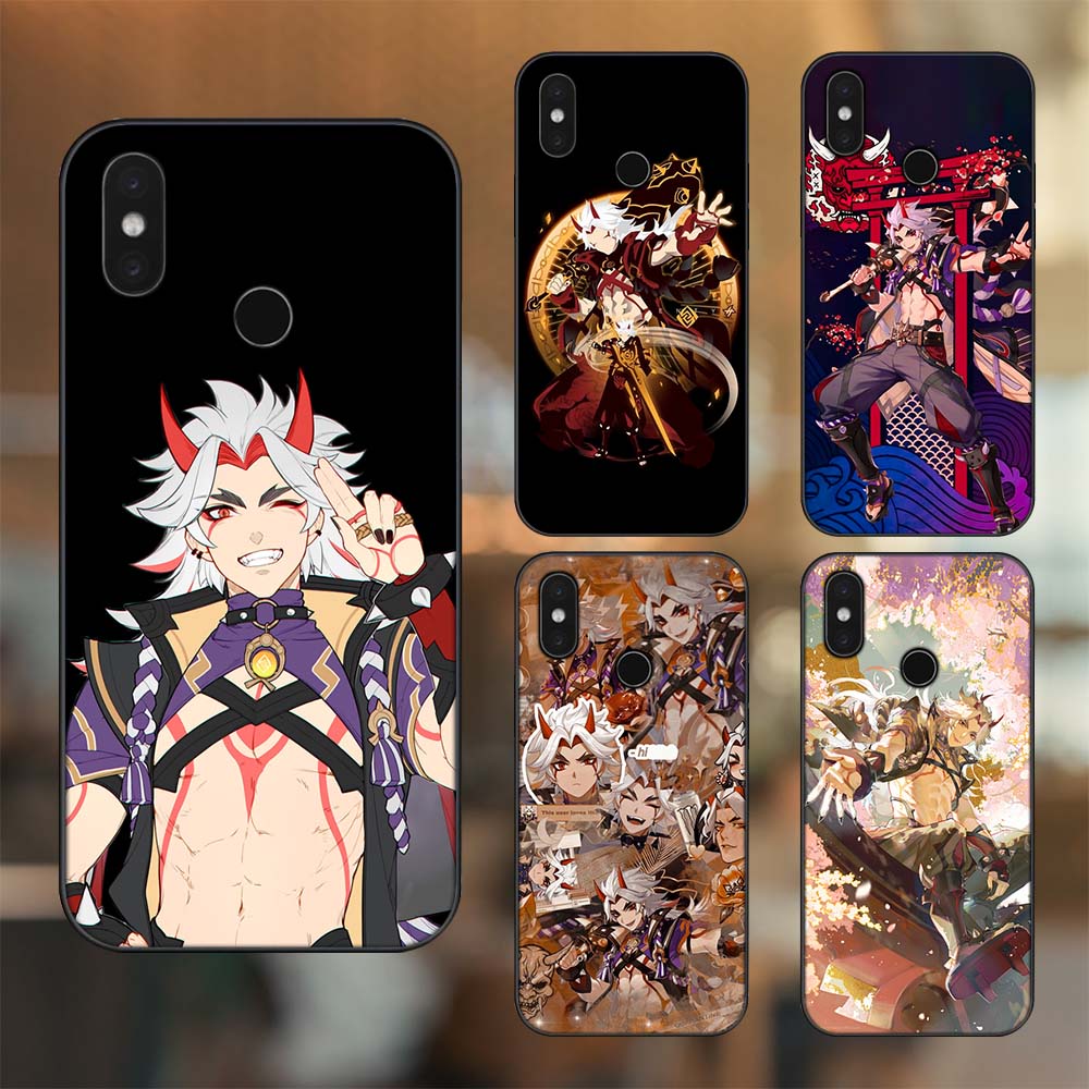 Ốp lưng Xiaomi Mi 8, Mi 8 SE viền đen in hình Arataki Itto Genshin Impact