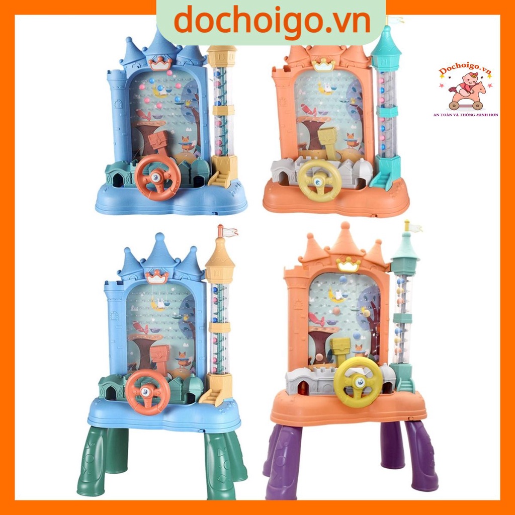 Đồ chơi máy hứng bi bắt bóng hạt đậu trên lâu đài phát nhạc hấp dẫn tặng kèm bóng rèn luyện tay và não dochoigo.vn