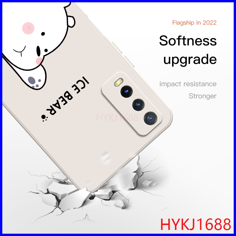 Ốp lưng Vivo Y12S ốp lưng Vivo Y20 ốp lưng Vivo Y20S Ốp Điện Thoại tpu Silicon Hình Gấu Và Mũ Cho Vivo Y12S Y20 Y20S V2026 V2029 HBX