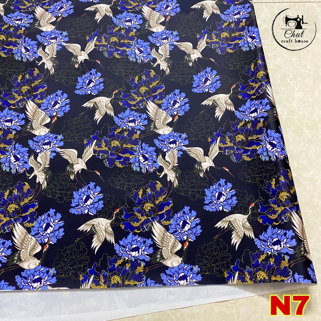 Vải may túi Cath Kidston phủ PVC chống thấm cao cấp