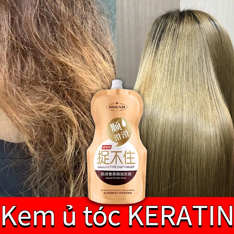 Dầu dưỡng tóc Kem ủ tóc DSIUAN Mặt nạ tóc cao cấp phục hồi tóc hư tổn kem hấp dầu ủ tóc chuyên nghiệp giàu Keratin nuôi dưỡng tóc chắc khỏe phục hồi tóc hư tổn nặng 250g