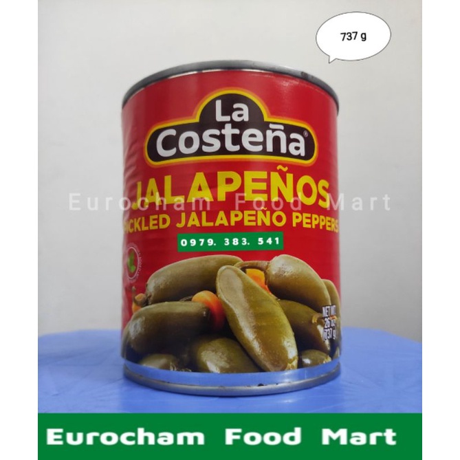 Trái Ớt Ngâm Cả Quả hiệu La Costena Pepper Pickled Jalapeno hộp 737 gram