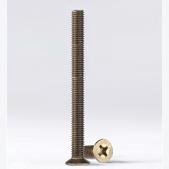 Đồng Thau Vít Đầu Chìm Chữ Thập Vít Máy Đầu Phẳng Chữ Thập M2 M2.5 M3 M4