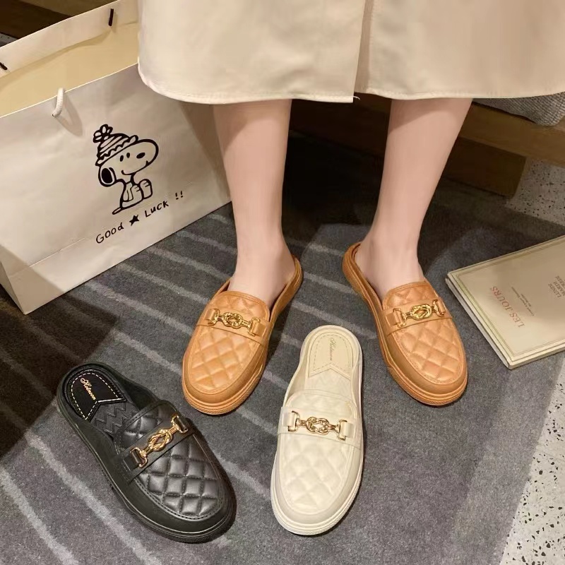 Giày Lười Đế Bằng Chống Thấm Nước Chống Trượt Phong Cách Mới