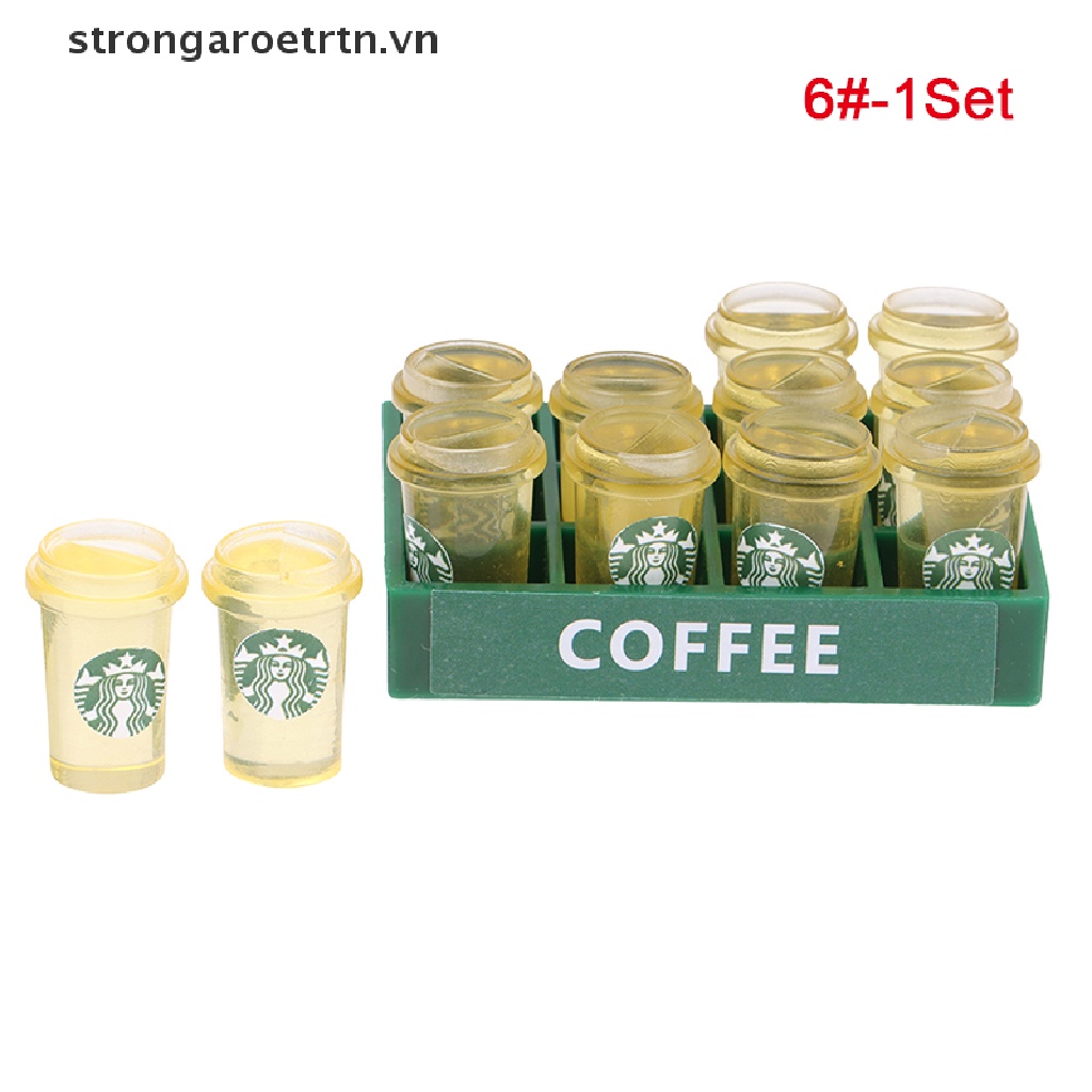 1 Set Cốc Uống Cà Phê Kèm Hộp Đựng Trang Trí Nhà Búp Bê 1: 12